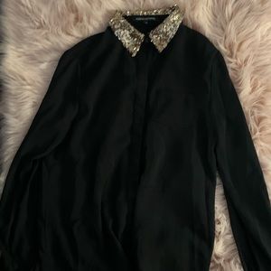 Black Blouse with sequin
